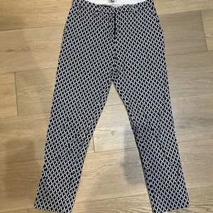 H&M navy and white patterned pants